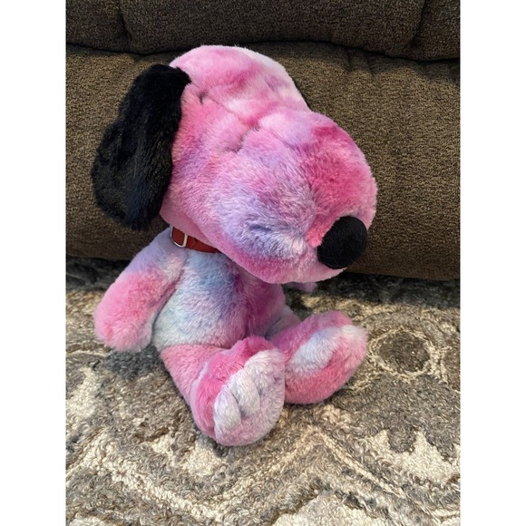 Peanuts Cedar Fair Tie Dye Snoopy Plush Stuffed Animal Cedar Point Souvenir - Picture 1 of 6